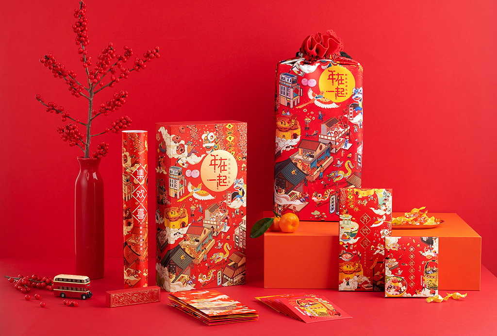 bộ sản phẩm bao bì quà Tết sản xuất theo yêu cầu