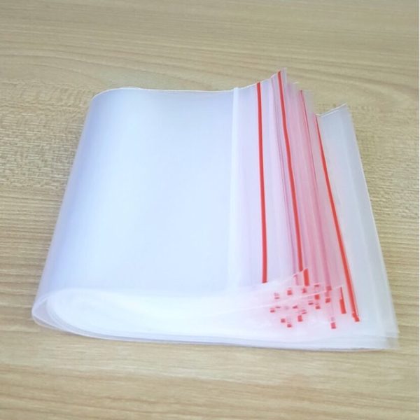 Túi zipper chỉ đỏ