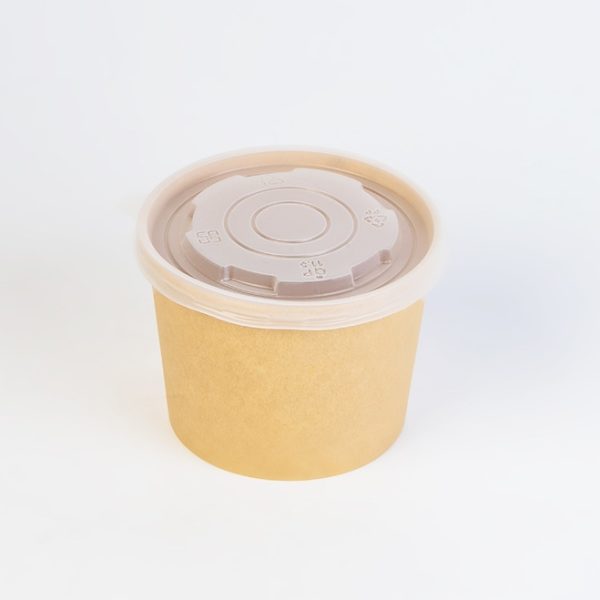 Tô/bát giấy kraft 500ml (17Oz) nắp PP