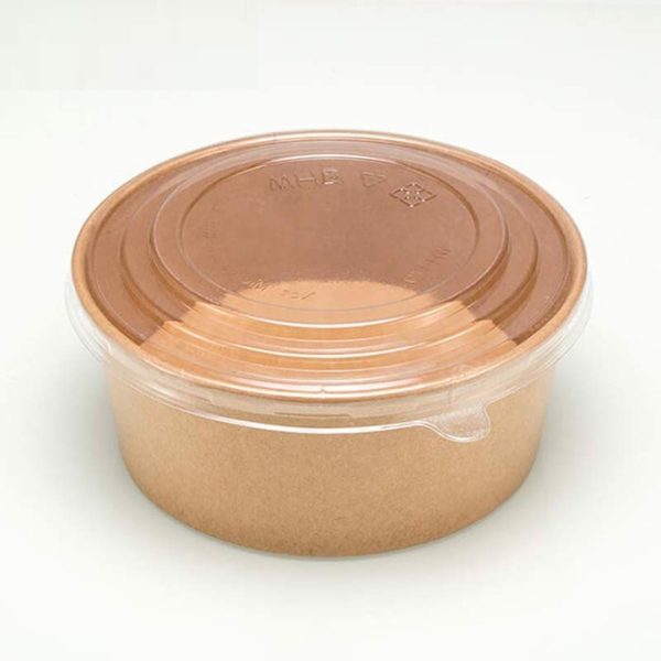 Tô/ bát giấy kraft 750ml (25Oz) nắp PP/PET