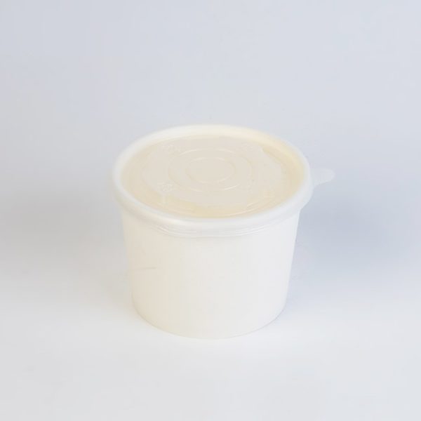 Tô giấy trắng 210ml (7Oz) nắp PET