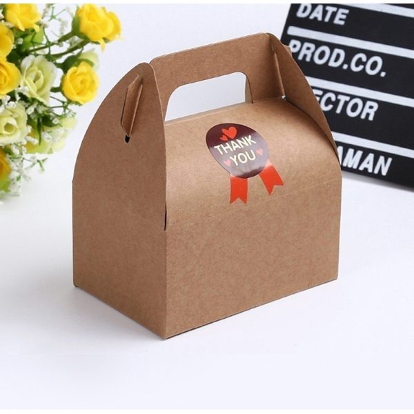 Hộp giấy kraft đựng bánh-kẹo-quà-đồ ăn có tay cầm
