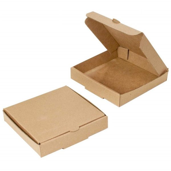 Hộp pizza size 16 – nắp liền, giấy nâu