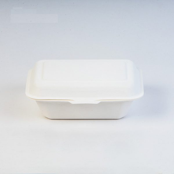 Hộp bã mía 600ml (20Oz) 1 ngăn nắp liền