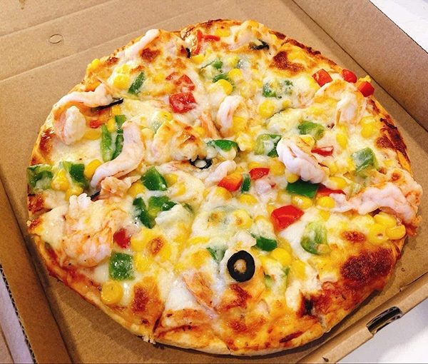 Hộp pizza size 28 – nắp giấy nâu sóng E