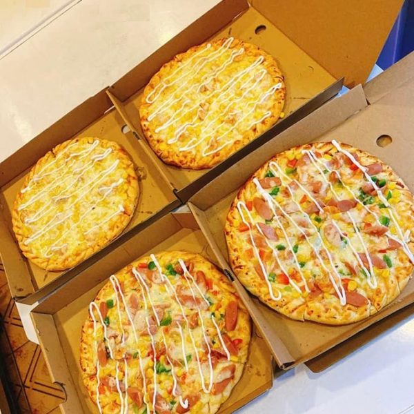 Hộp pizza size 18 nắp liền giấy nâu sóng E
