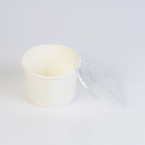 Tô giấy trắng 480ml (16Oz) nắp PP