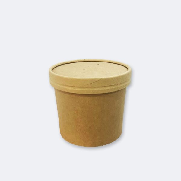 Tô giấy kraft 360ml (12Oz) nắp giấy 96mm