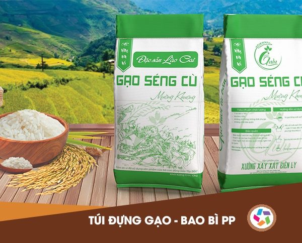 Bao đựng gạo Séng Cù, Mường Khương 10kg chất liệu PP dệt