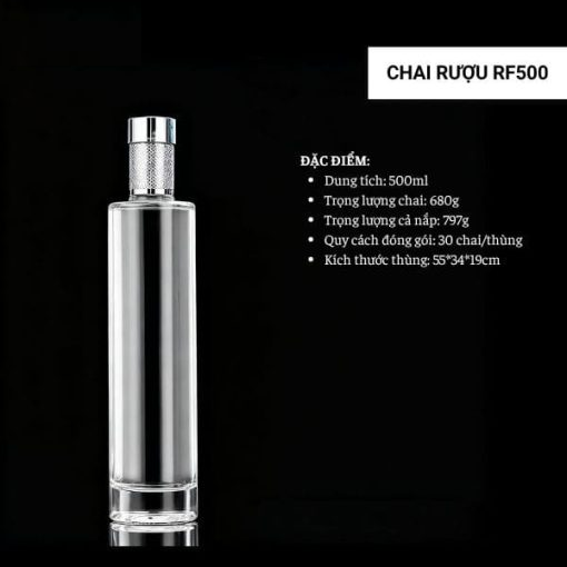 Chai đựng rượu thủy tinh RF500