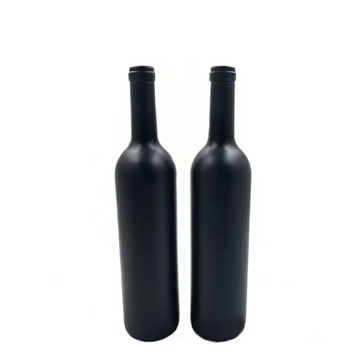 Chai thủy tinh đựng rượu vang 750ml màu đen huyền bí - Ảnh 3
