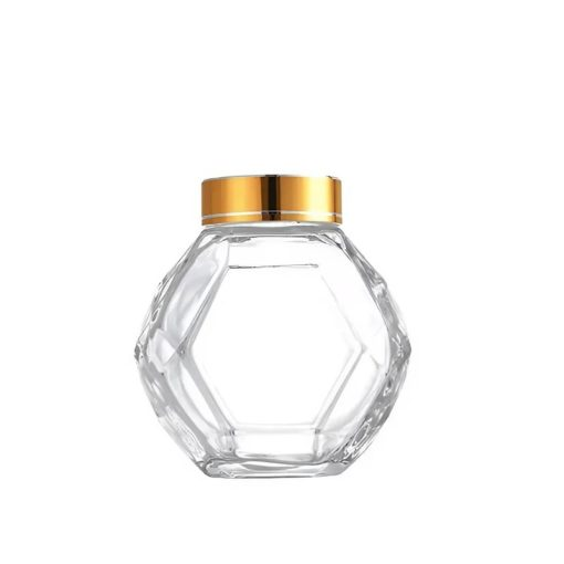 Hũ thủy tinh mật ong có muôi gỗ, nút bần 200ml