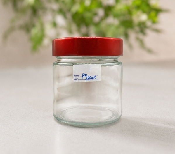 Hũ thủy tinh 180ml dáng tròn