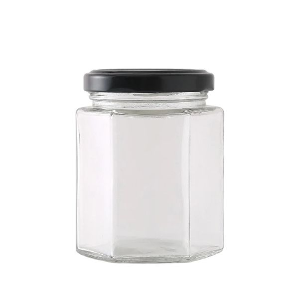 Hũ thủy tinh lục giác 280ml